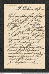 Nachlass Franz Steindachner, Brief von Johann Schild an Franz Steindachner (26.01.1905), Inv.Nr. 449.10, Seite 1